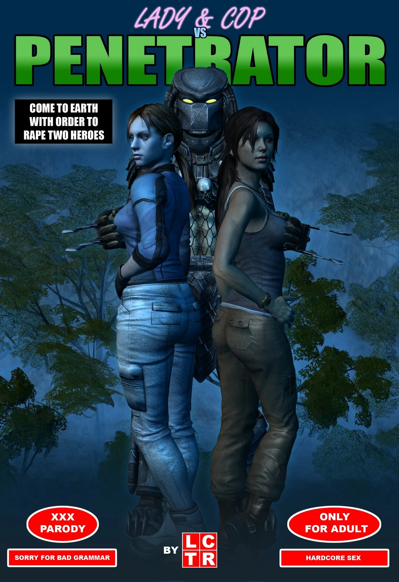 Lady & Cop VS Penetrator porn comic picture 1