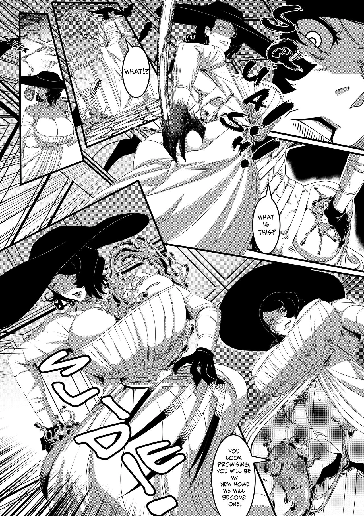 Lady Dimitrescu's uninvited guest porn comic picture 2