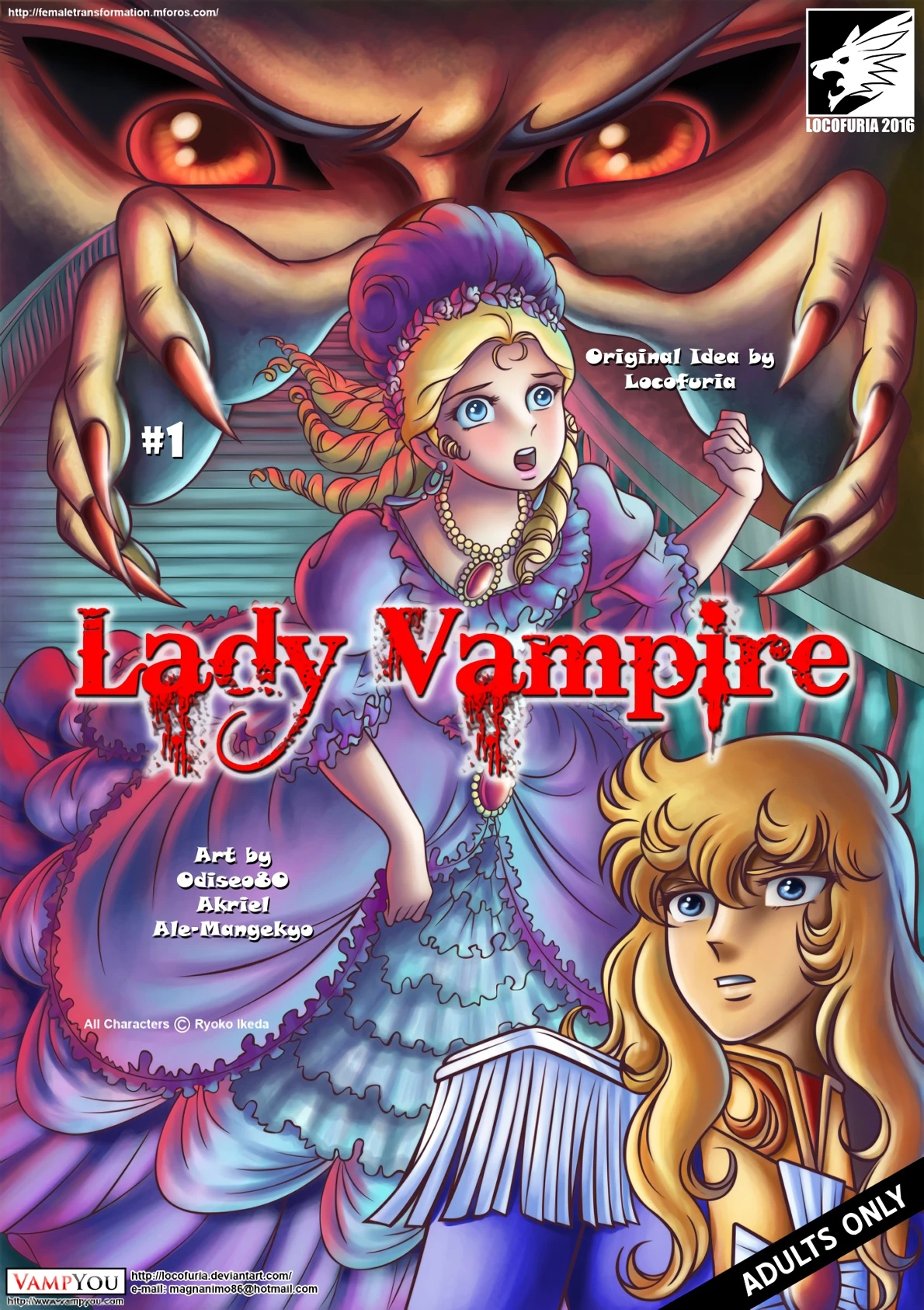 Lady Vampire porn comic picture 1