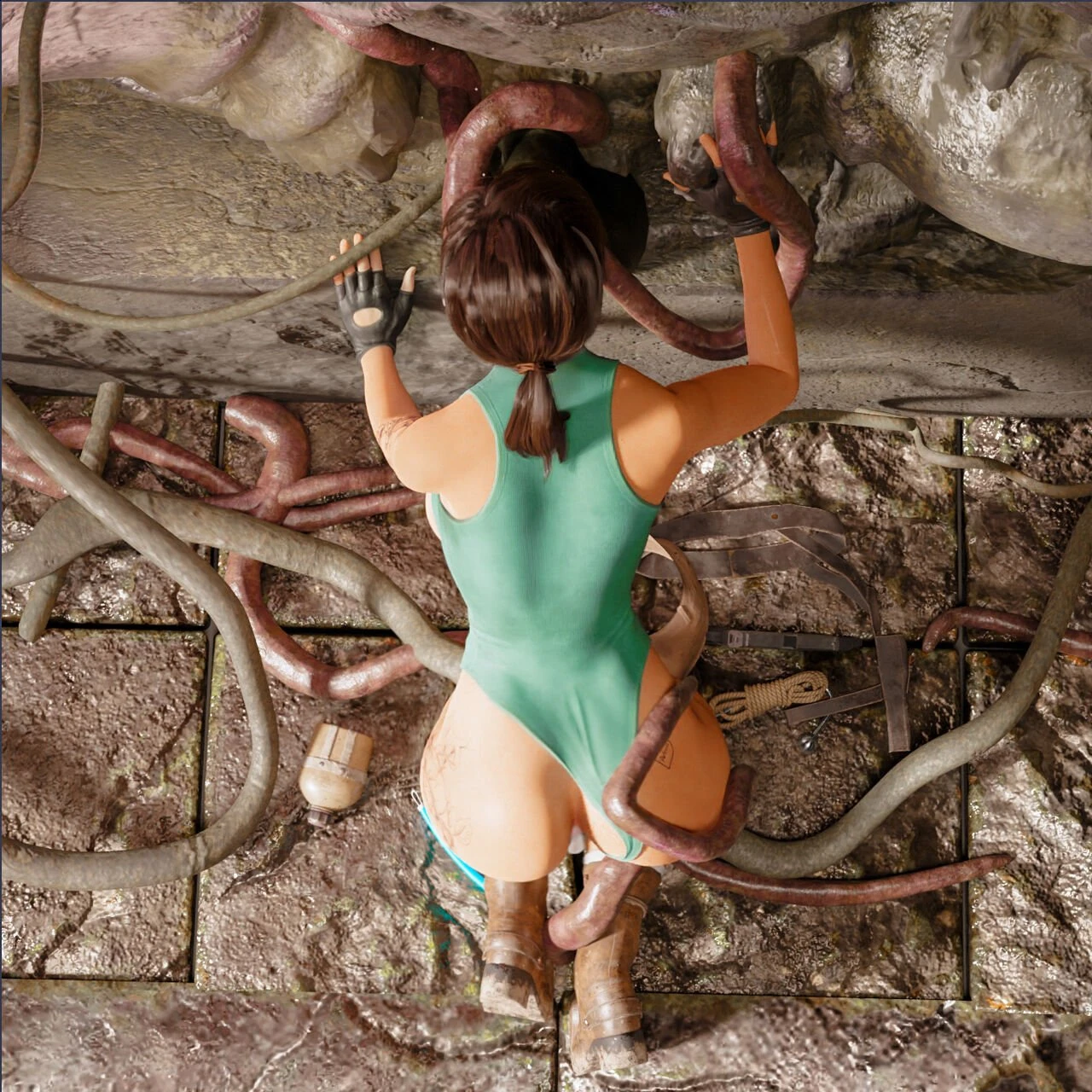 Lara and the Golden Statue porn comic picture 12