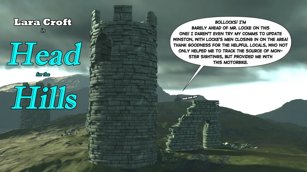 Lara Croft in Head for the Hills porn comic picture 1