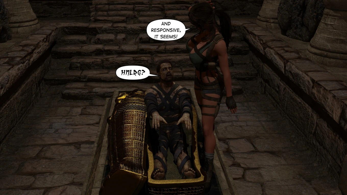 Lara Croft Taking The Mummy porn comic picture 12