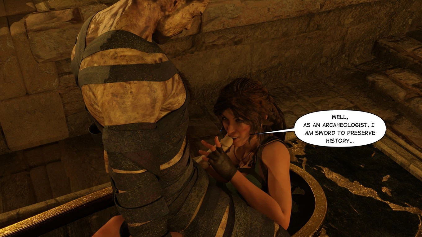 Lara Croft Taking The Mummy porn comic picture 31