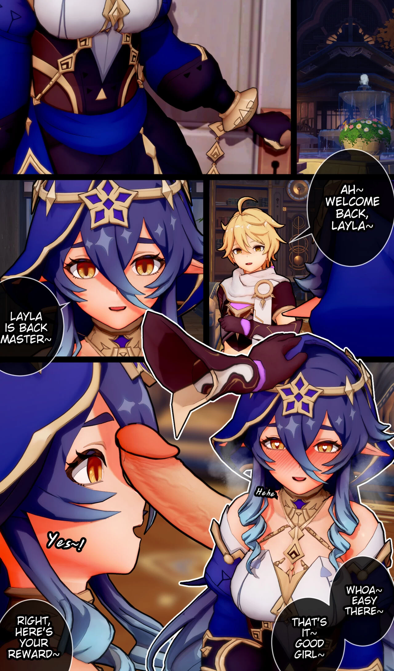 Layla's Late Night Training Session porn comic picture 3