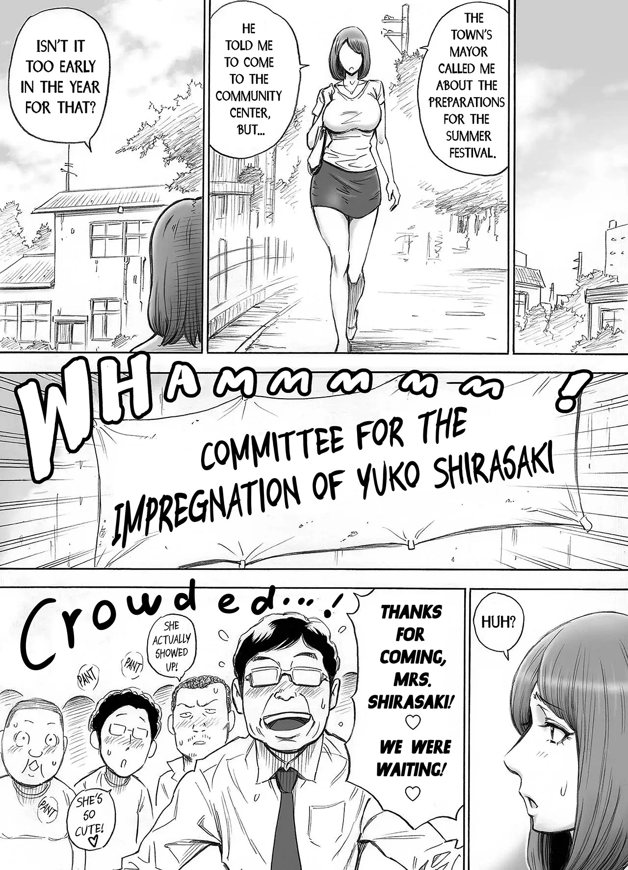 Let The Whole Town Impregnate A Wife Who Wants A Child |Aka-chan ga Hoshii Hitozuma o Chounai Minna de Haramaseyou porn comic picture 5