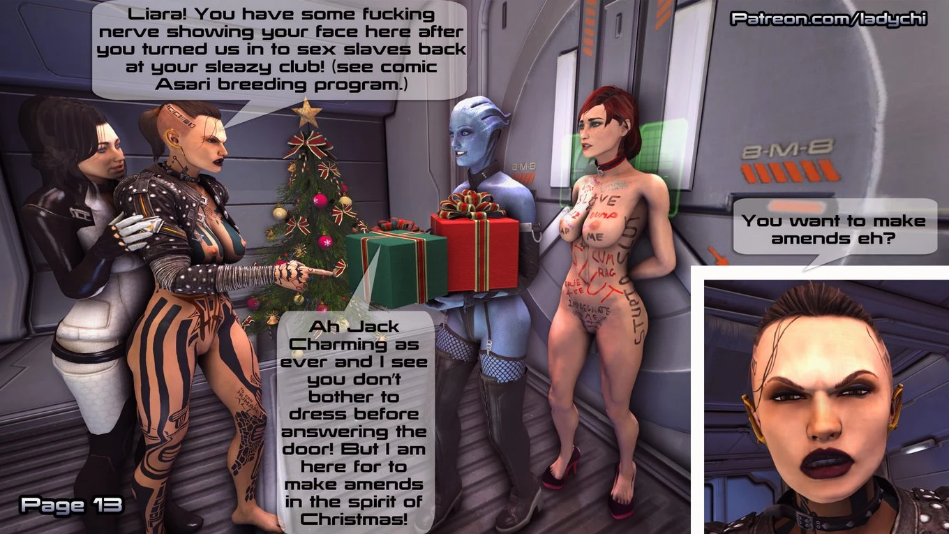 Liara X-Mass Gifts! porn comic picture 23