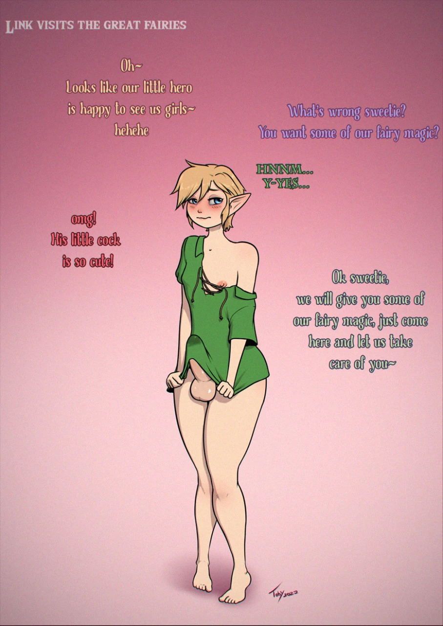 Link's bimboyfication porn comic picture 1