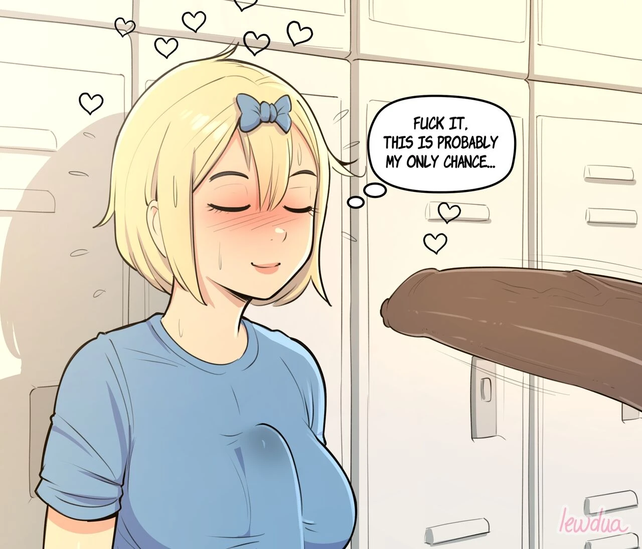 Locker room - Nessie and Valerie porn comic picture 20