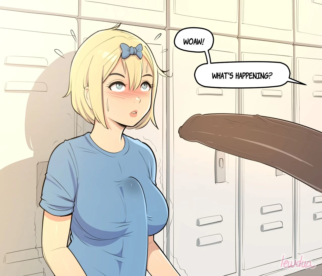 Locker room - Nessie and Valerie porn comic picture 6