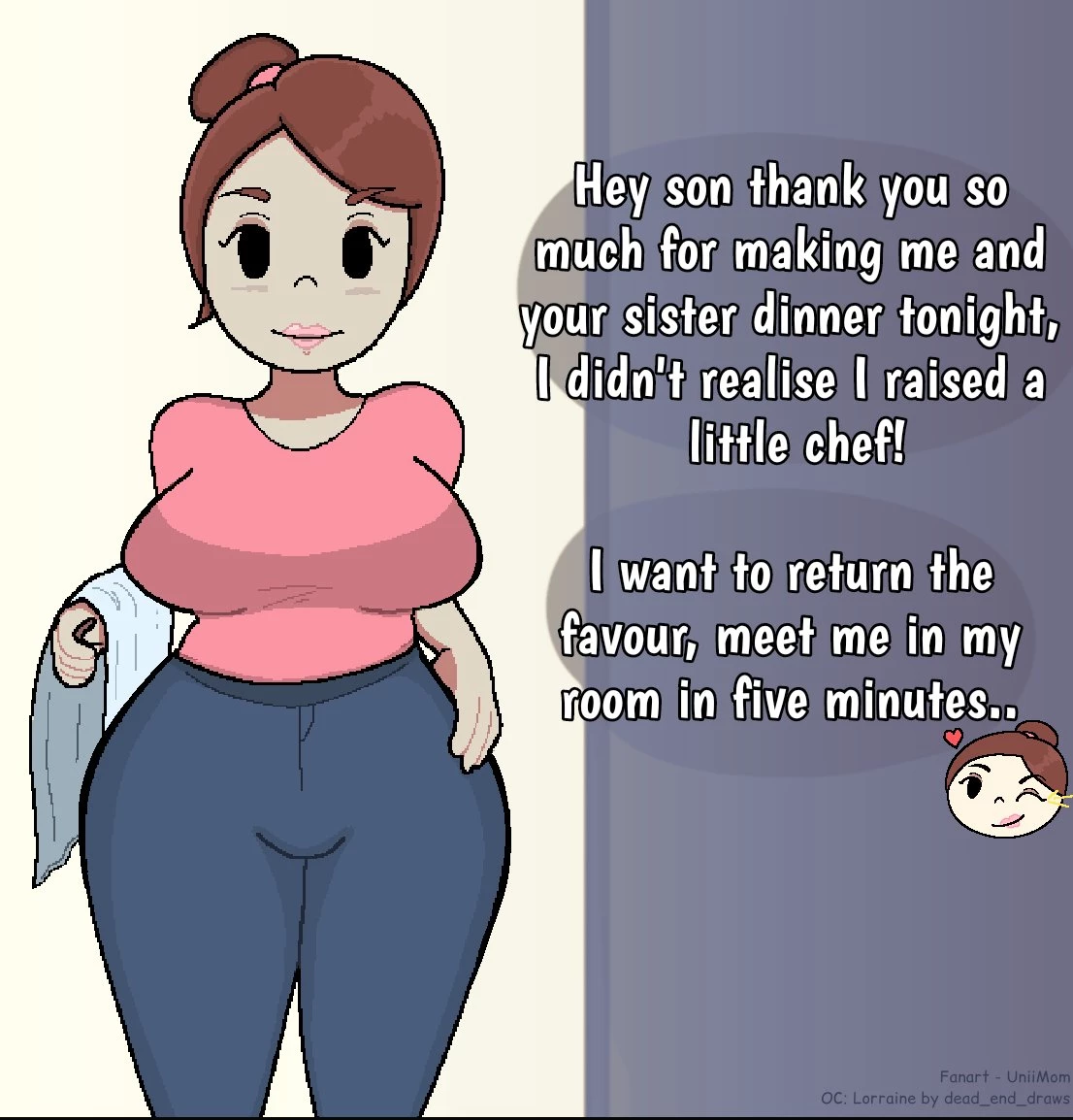 Lorraine - Come make a mess of Mommy porn comic picture 1