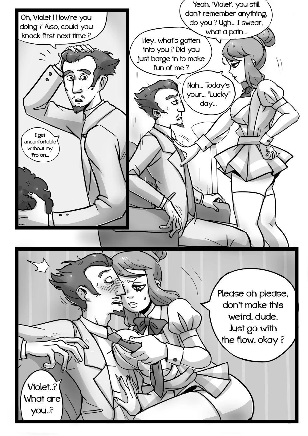 Lucky Violet porn comic picture 3