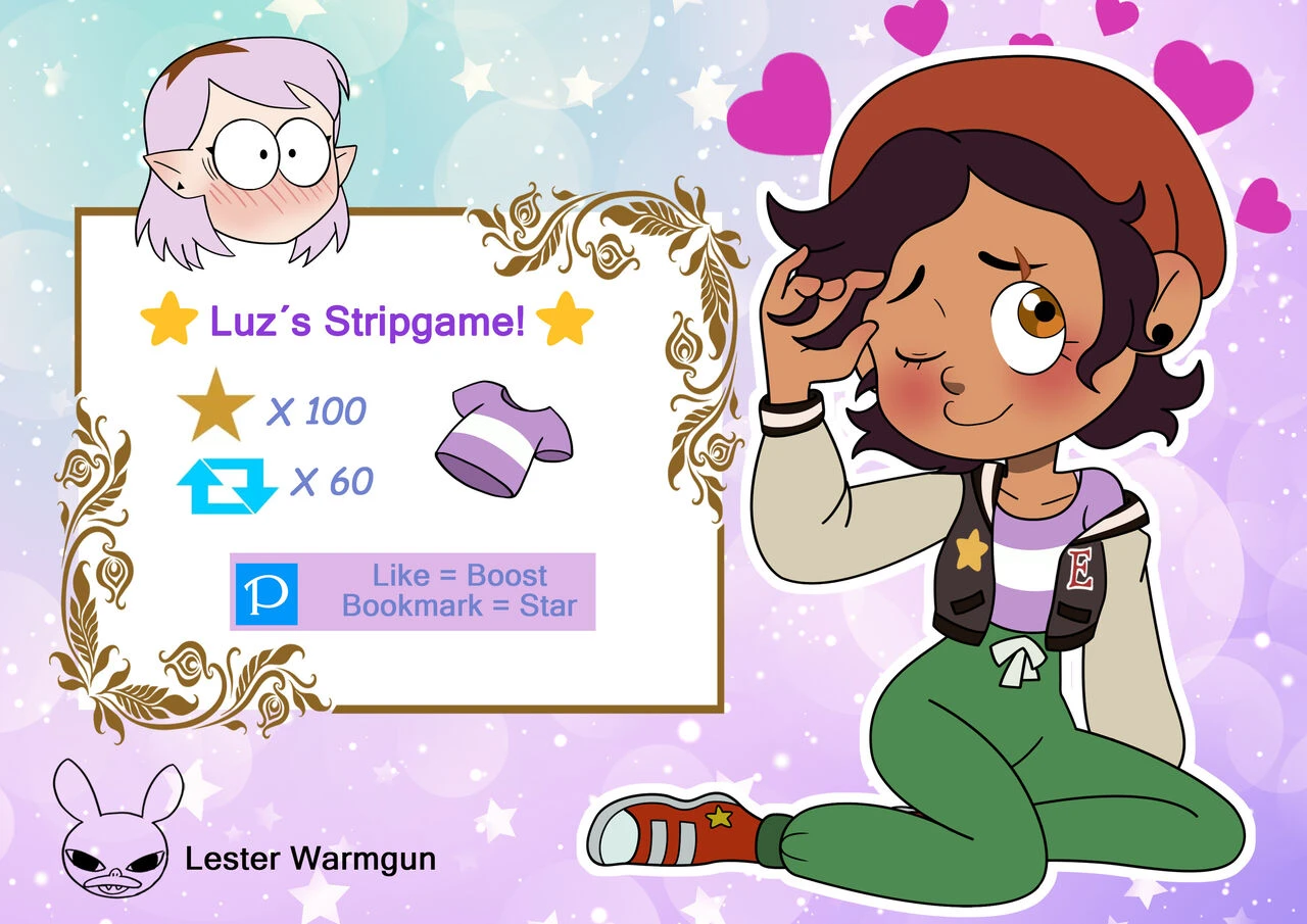 Luz's stripgame porn comic picture 1