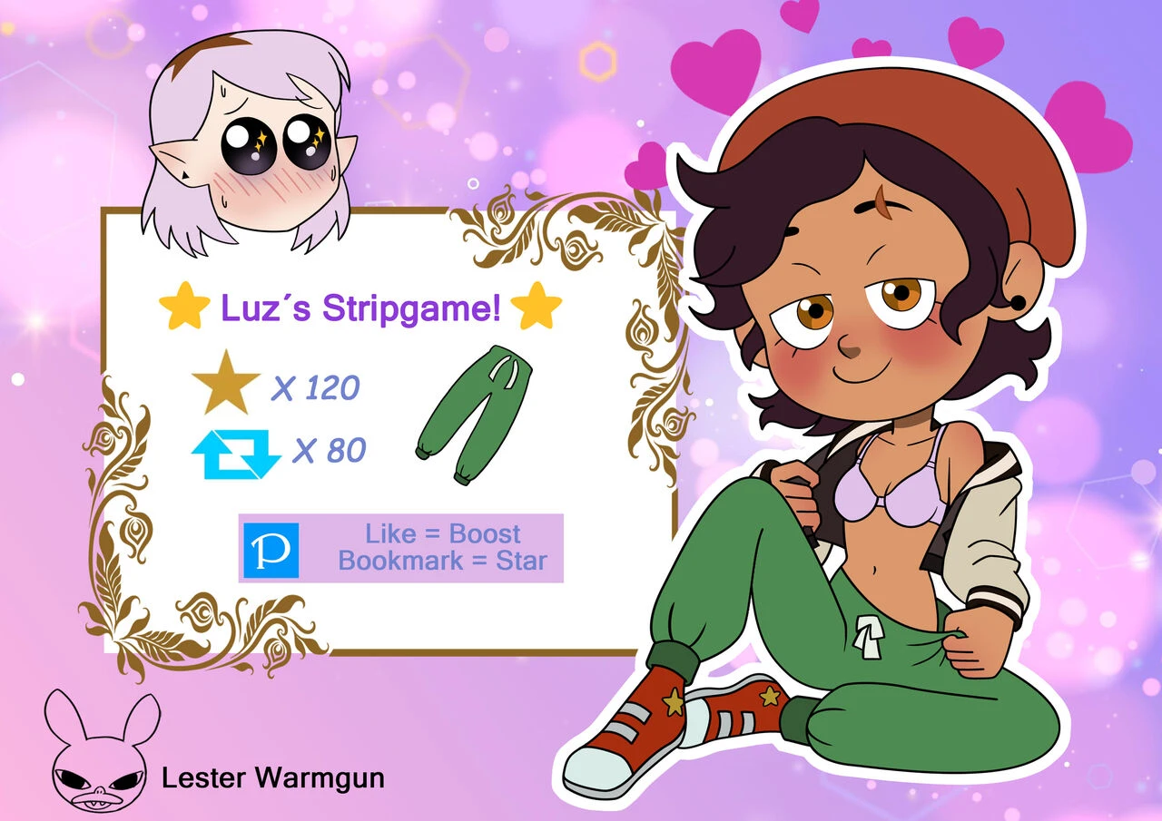 Luz's stripgame porn comic picture 2