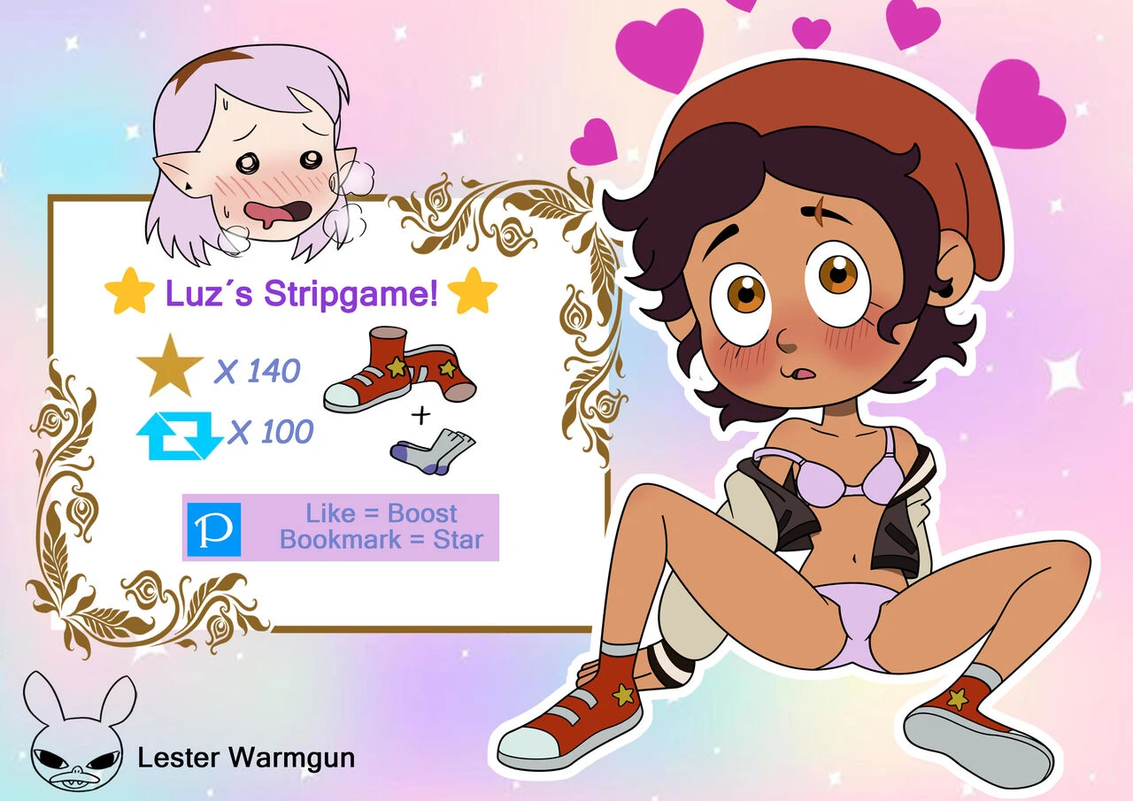 Luz's stripgame porn comic picture 3