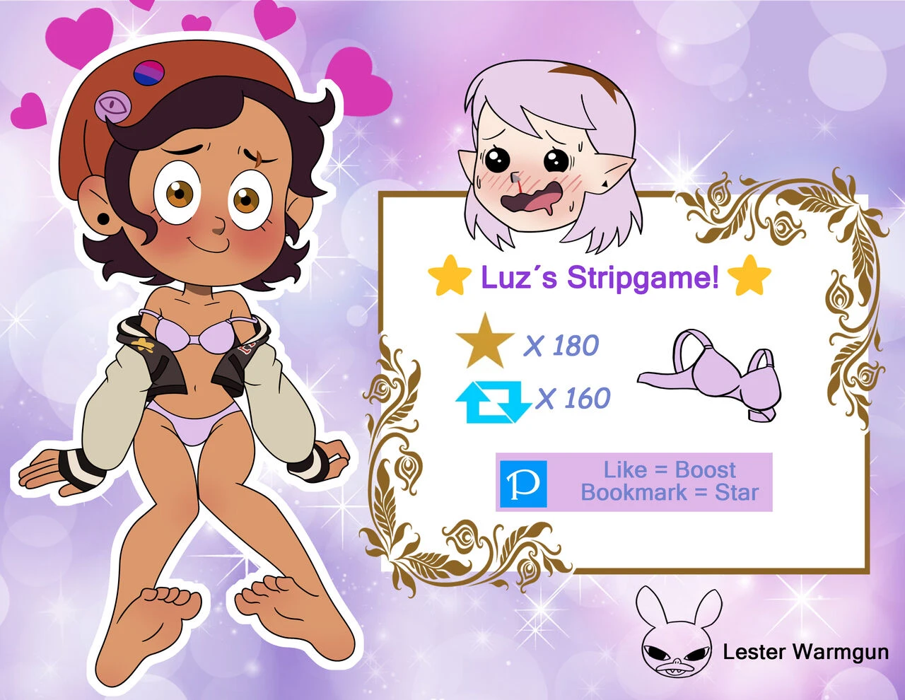 Luz's stripgame porn comic picture 4
