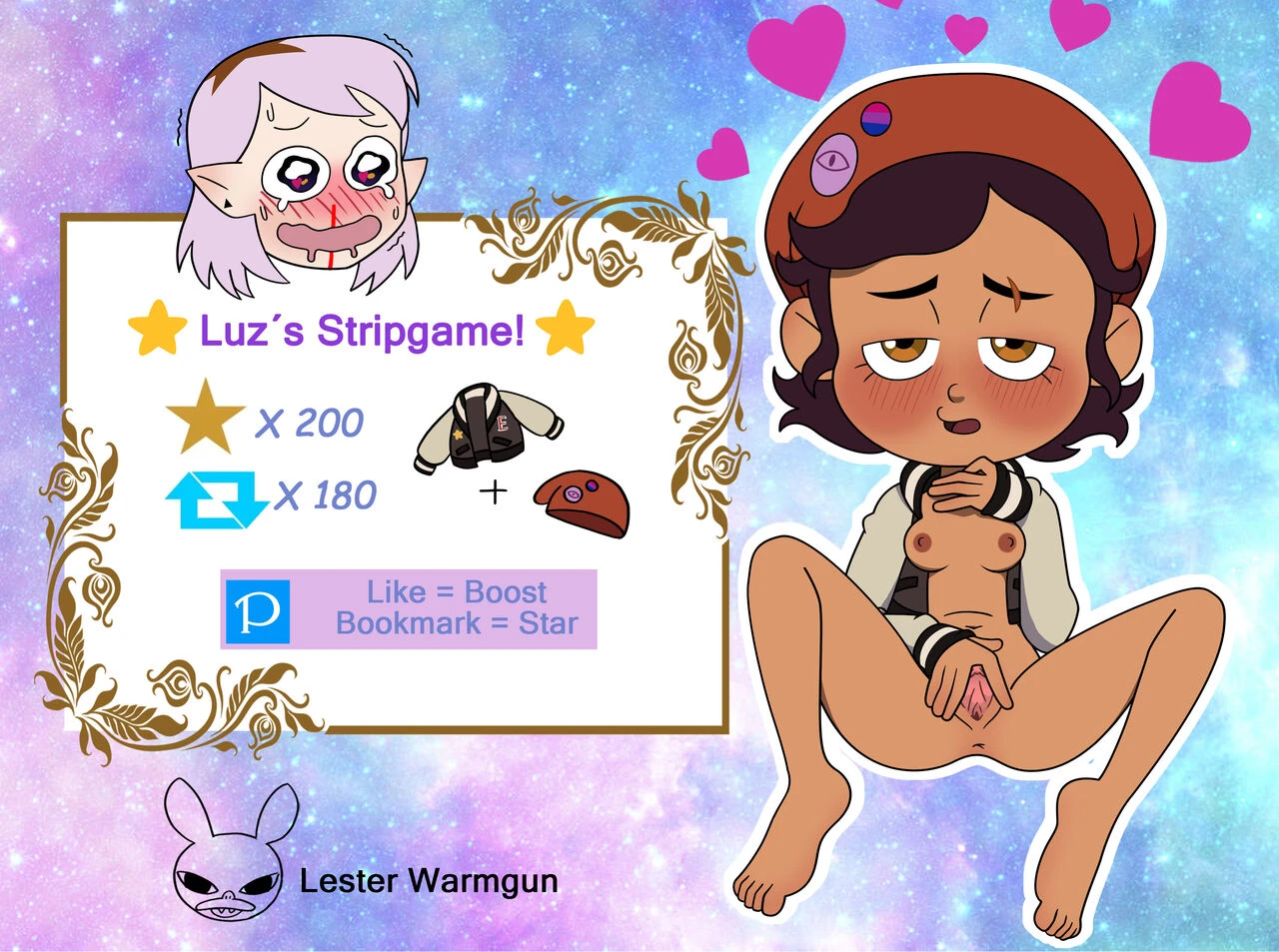 Luz's stripgame porn comic picture 6