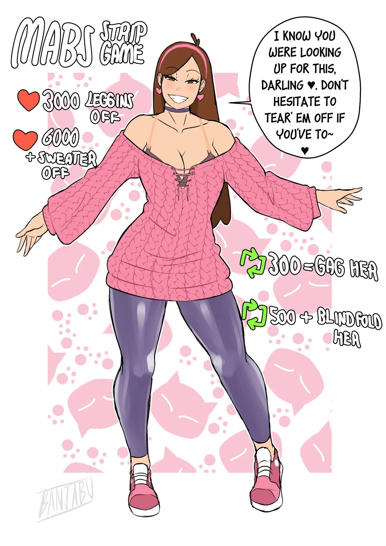Mabel & Candy Stripgame porn comic picture 1
