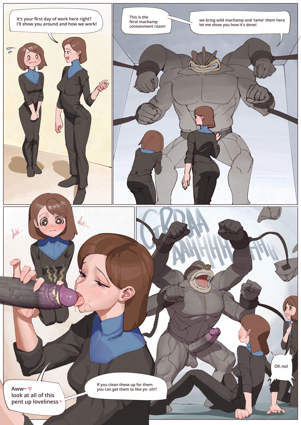 Machamp Delivery Lady porn comic picture 1