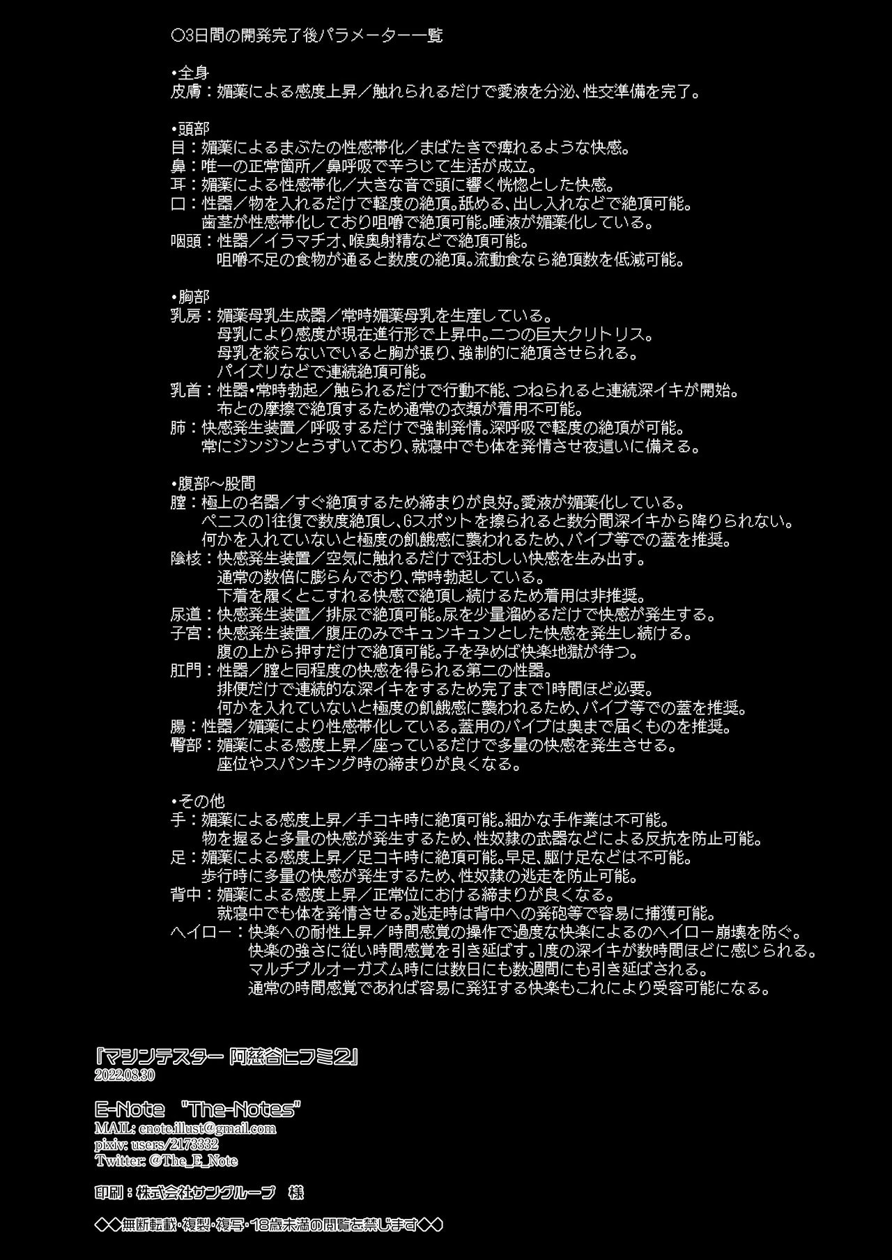 Machine Tester Ajitani Hifumi 2 porn comic picture 27