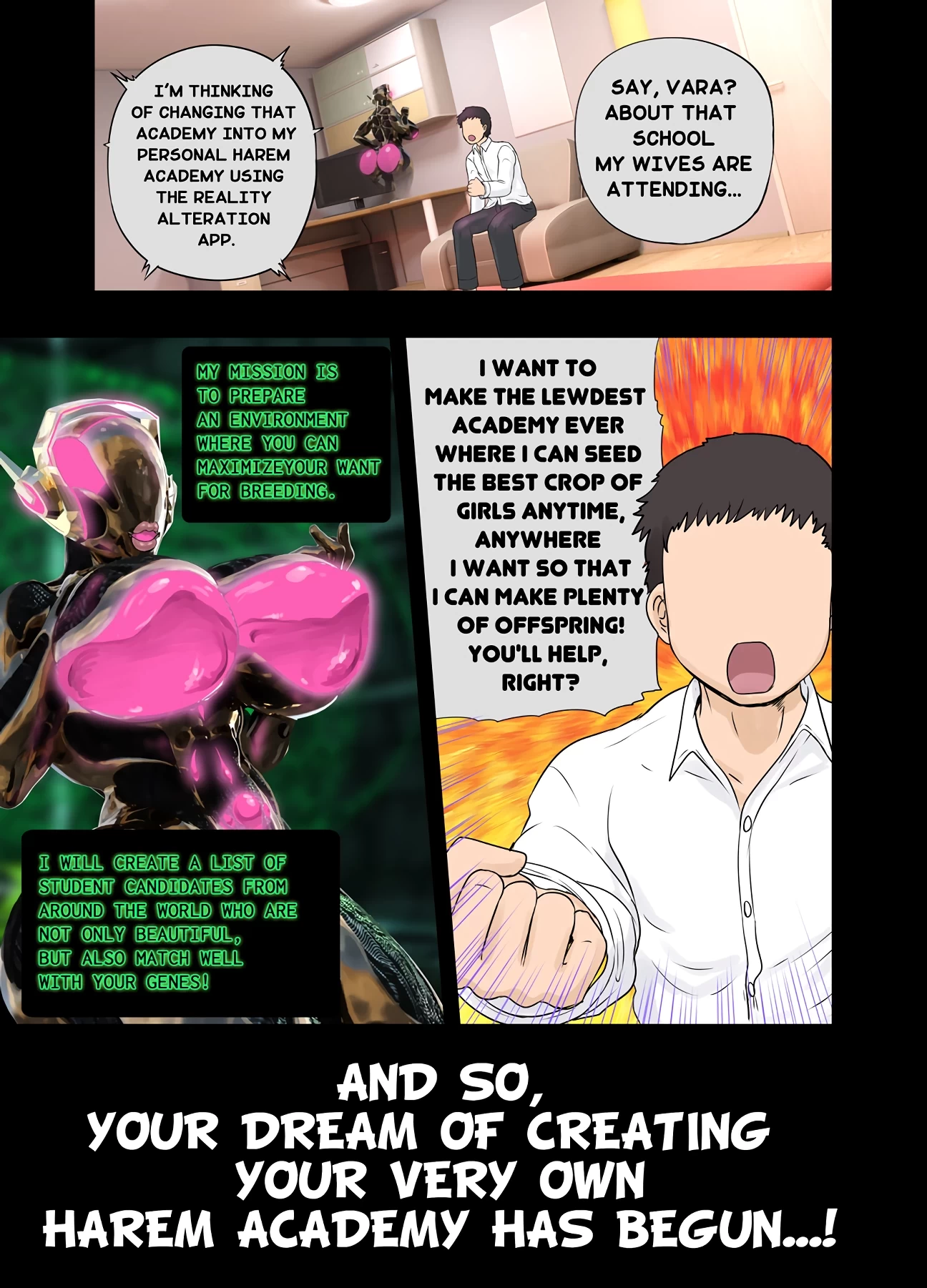 MAKE YOUR VERY OWN HAREM ACADEMY WITH THE REALITY ALTERATION APP! porn comic picture 38
