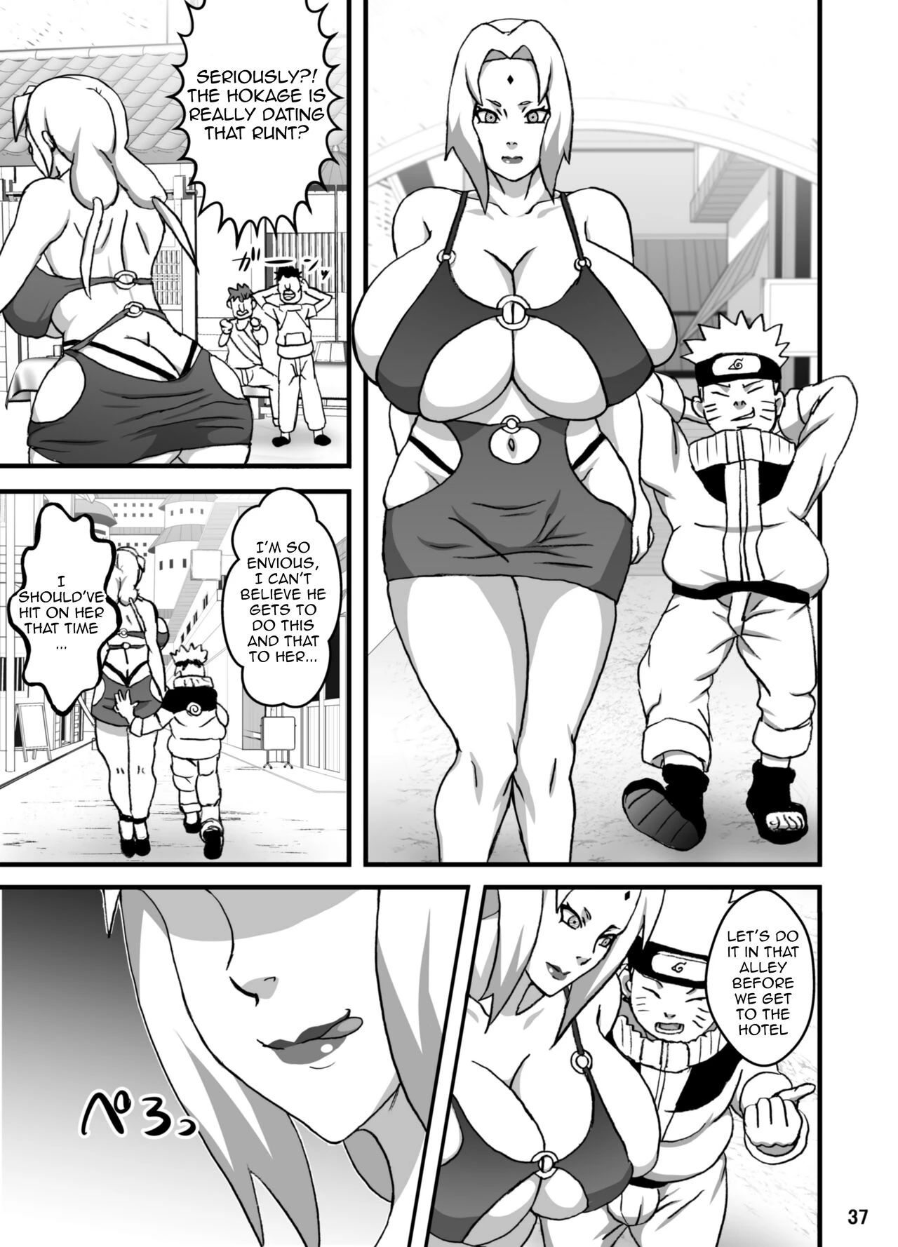 Melty Tsunade - Story About The Hokage's Hardships Caused By a Love Drug | ToroTsuna Hokage Horegusuri no Nan no Maki porn comic picture 38