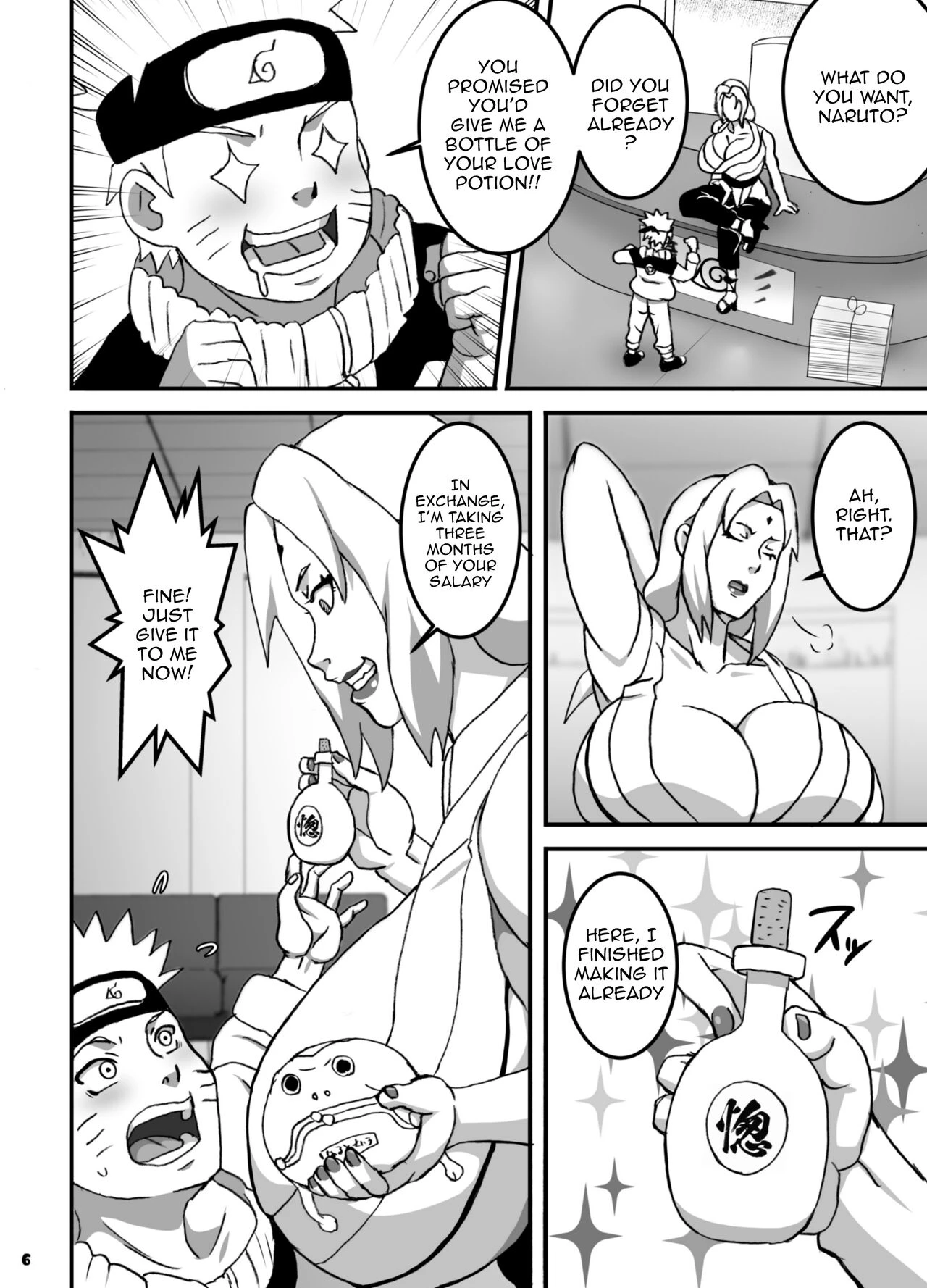 Melty Tsunade - Story About The Hokage's Hardships Caused By a Love Drug | ToroTsuna Hokage Horegusuri no Nan no Maki porn comic picture 7