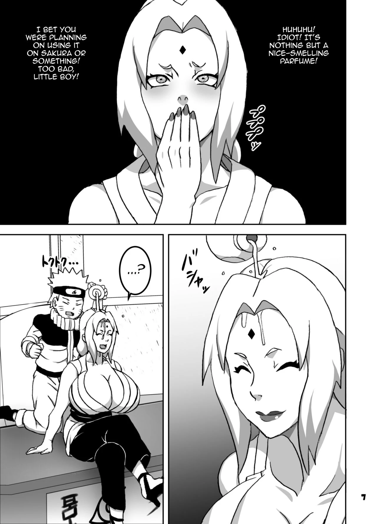 Melty Tsunade - Story About The Hokage's Hardships Caused By a Love Drug | ToroTsuna Hokage Horegusuri no Nan no Maki porn comic picture 8