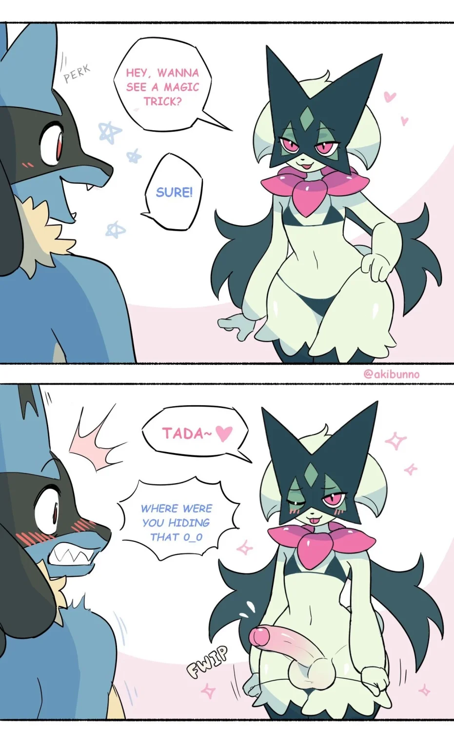 Meowscarada's Magic Trick porn comic picture 1