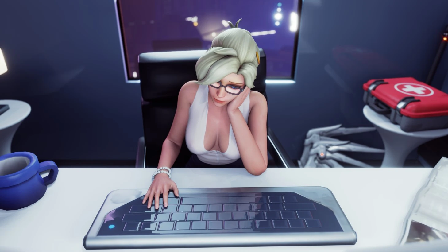 Mercy Stress Relief porn comic picture 1