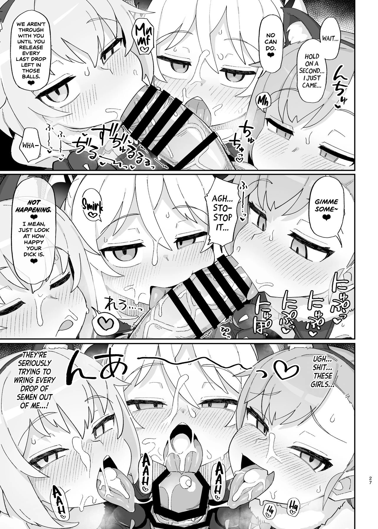 Mesugaki Succubus-tachi ni Shiboritorareru Hon | A Book About Some Bratty Little Succubi Wringing You Dry porn comic picture 27