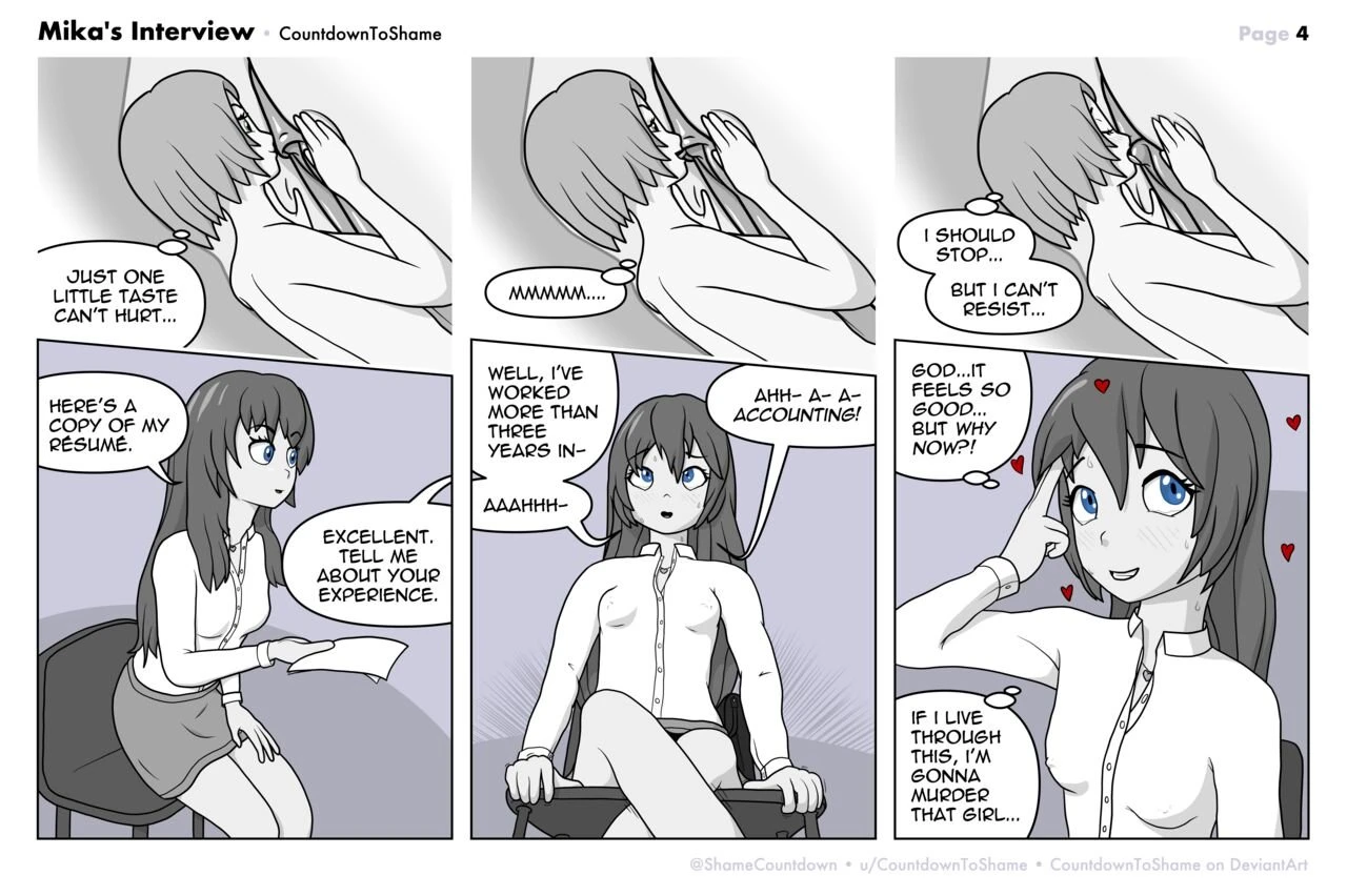 Mika's Interview porn comic picture 4