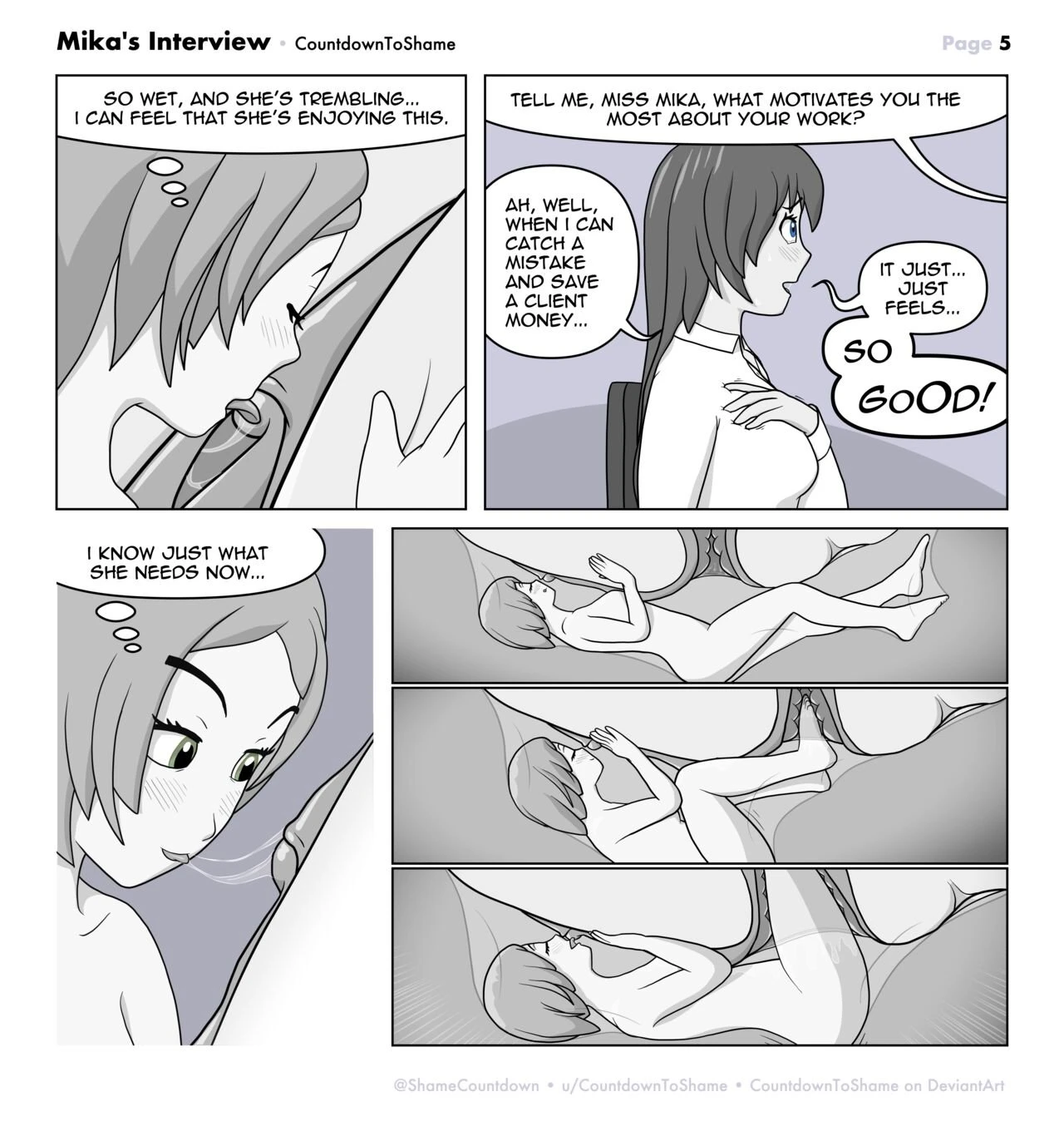 Mika's Interview porn comic picture 5