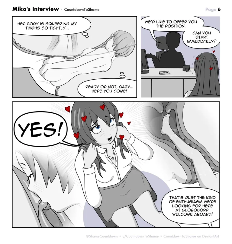 Mika's Interview porn comic picture 6