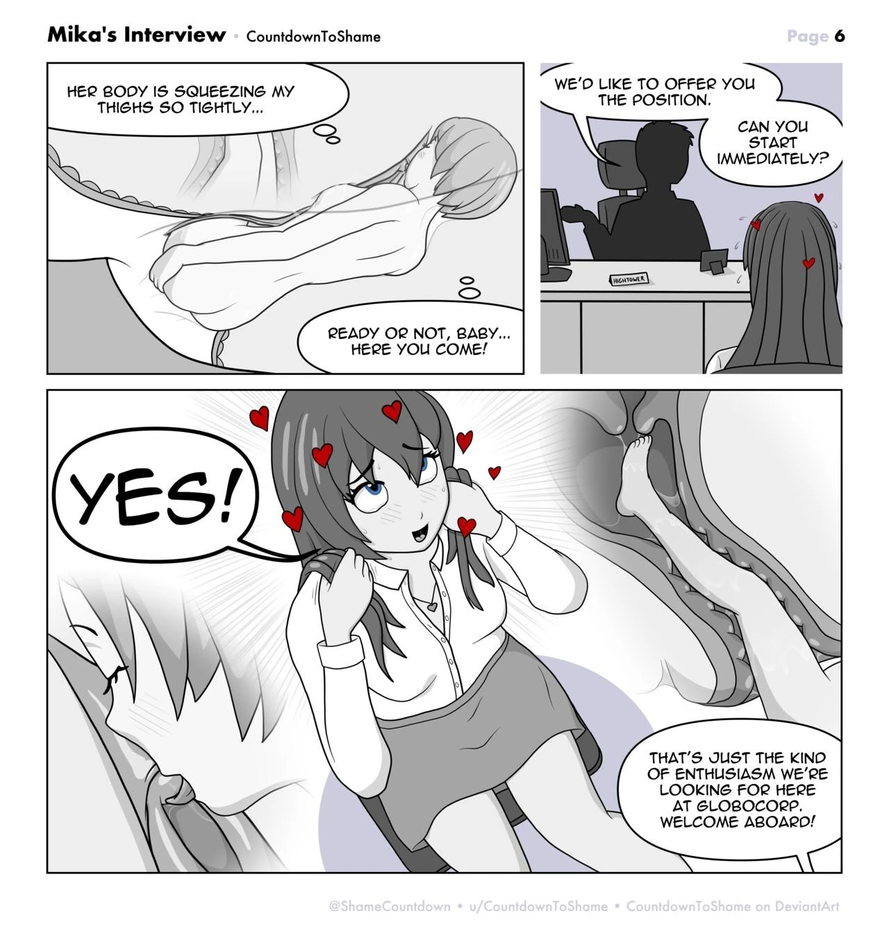 Mika's Interview porn comic picture 6