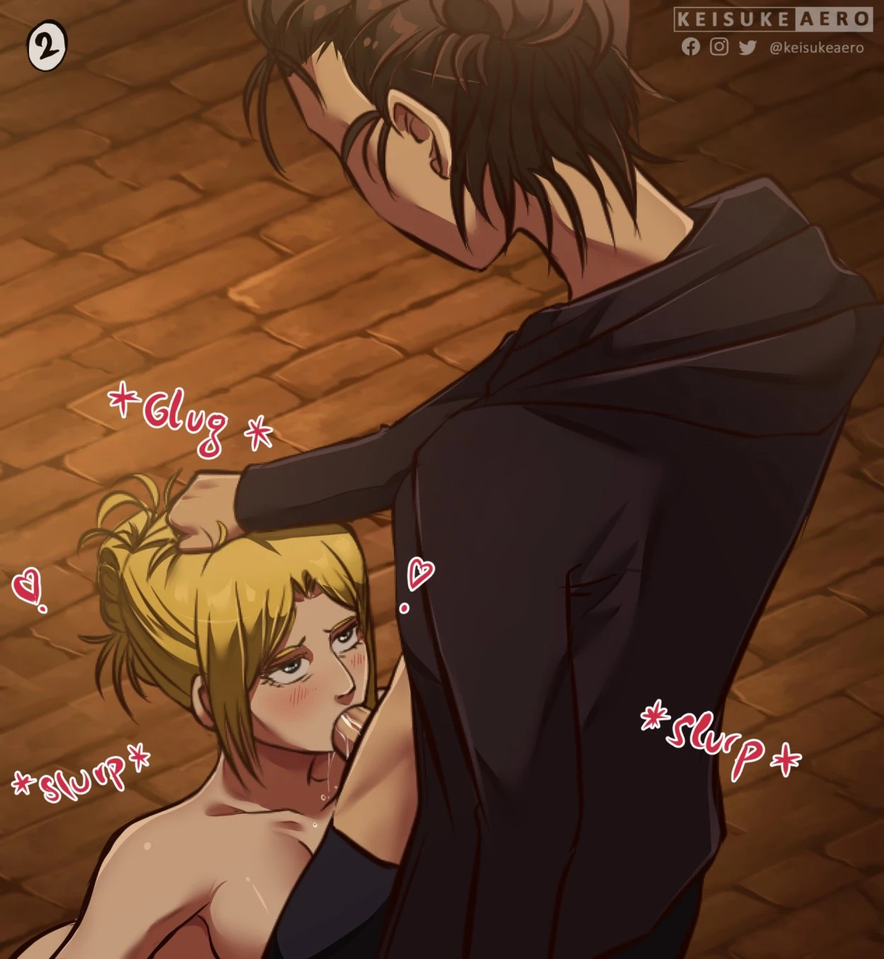 Mikasa X Eren X Annie porn comic picture 2