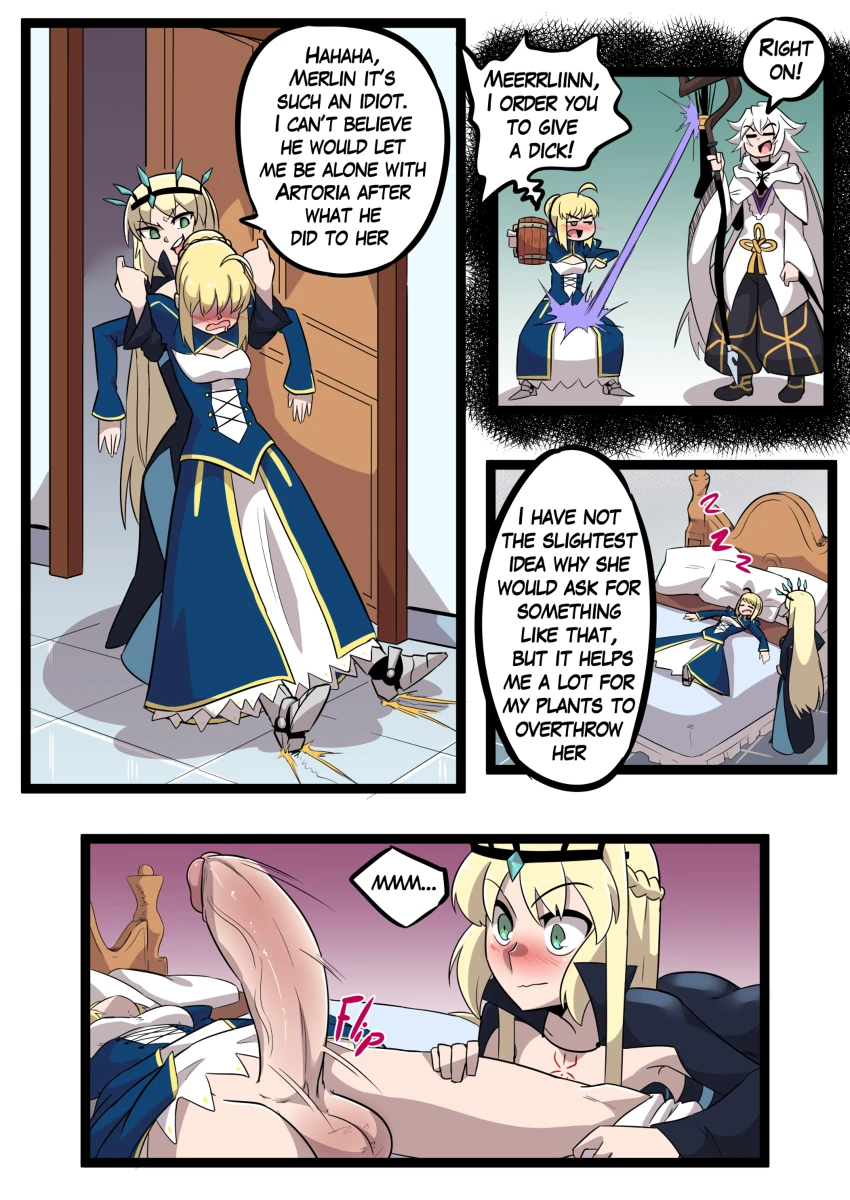 Milking Artoria porn comic picture 1