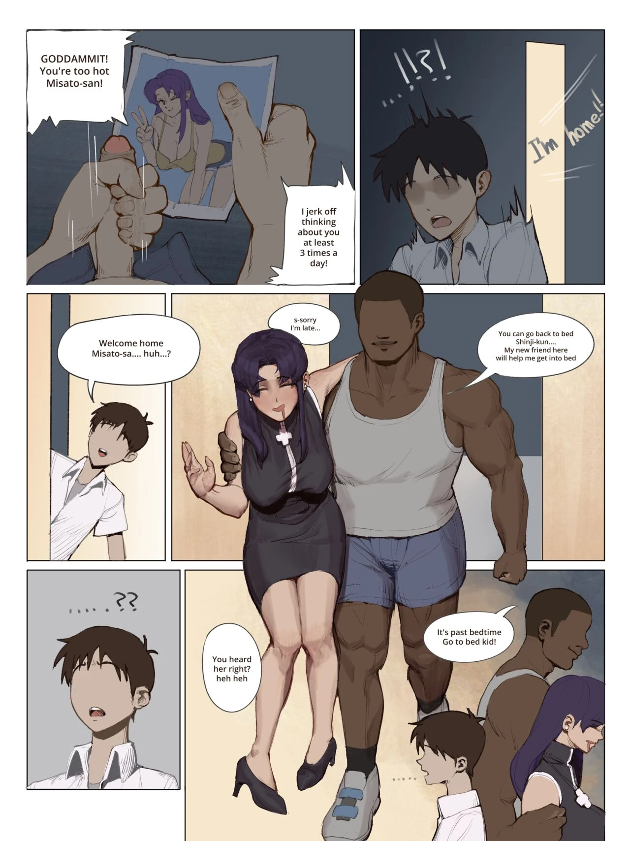 Misato NTR porn comic picture 2