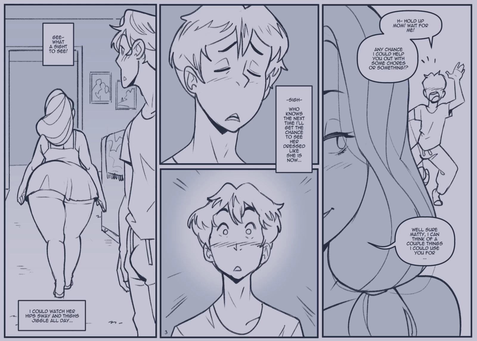 Mom Goes Commando porn comic picture 3