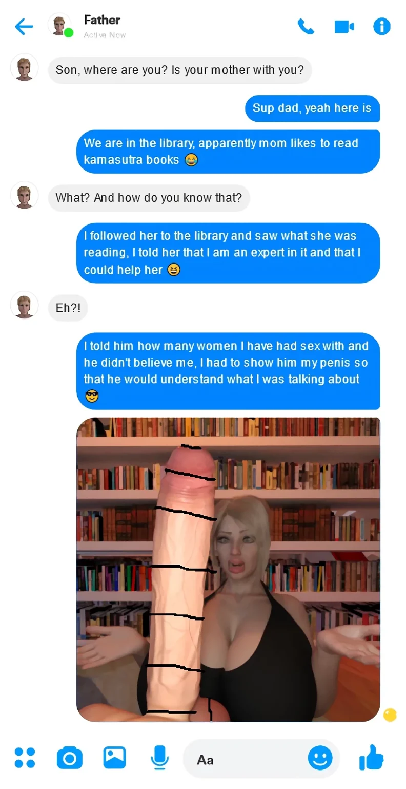 Mom Son go to the Library porn comic picture 1