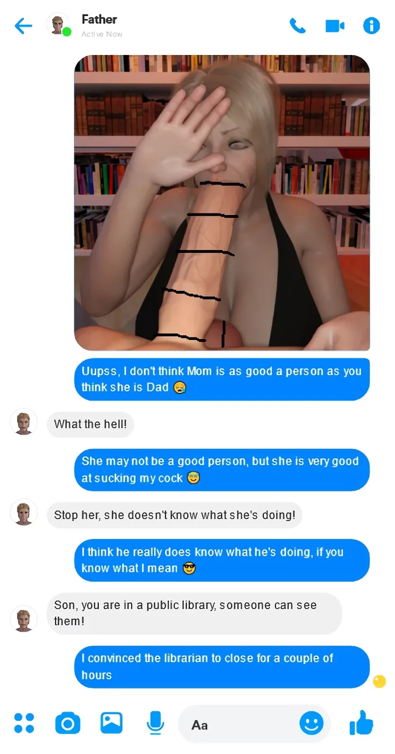 Mom Son go to the Library porn comic picture 4