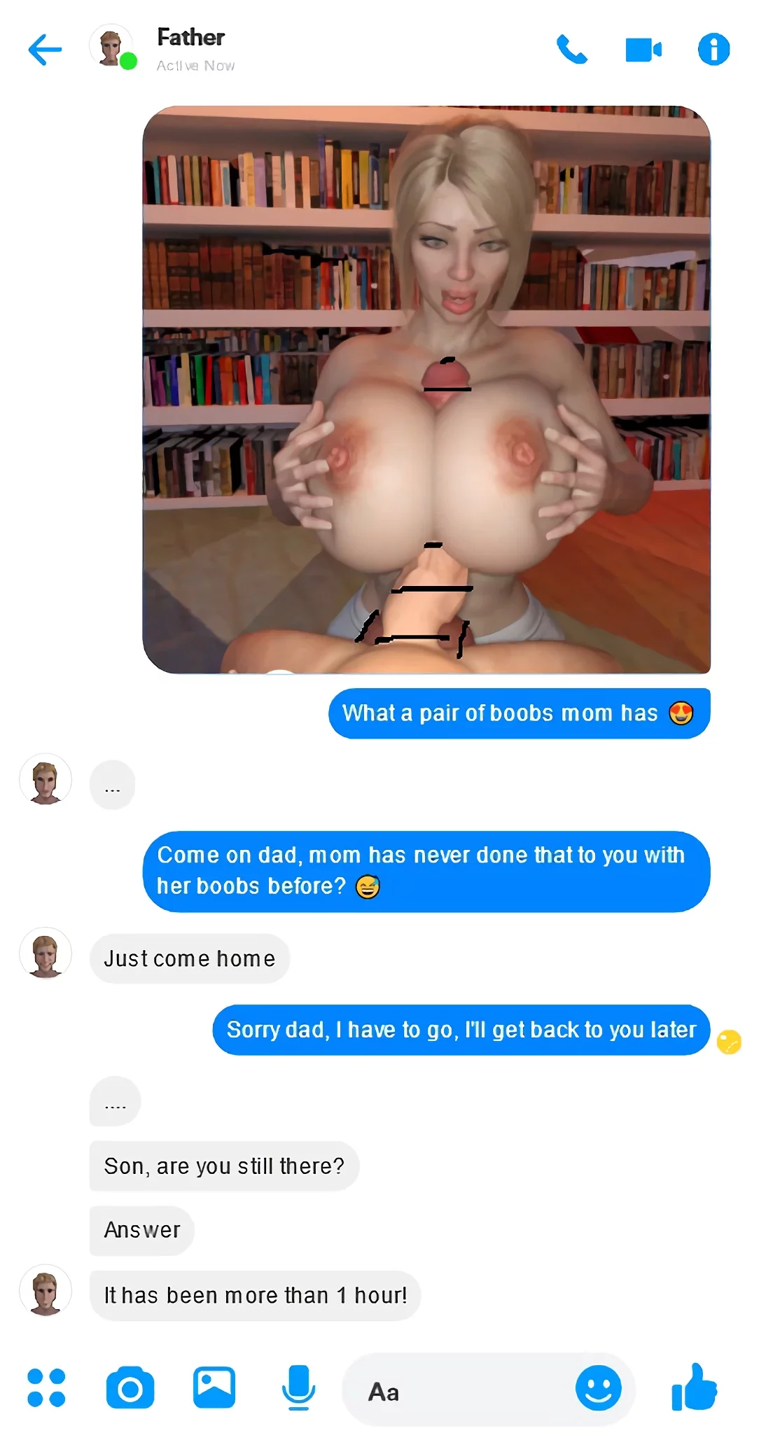 Mom Son go to the Library porn comic picture 7