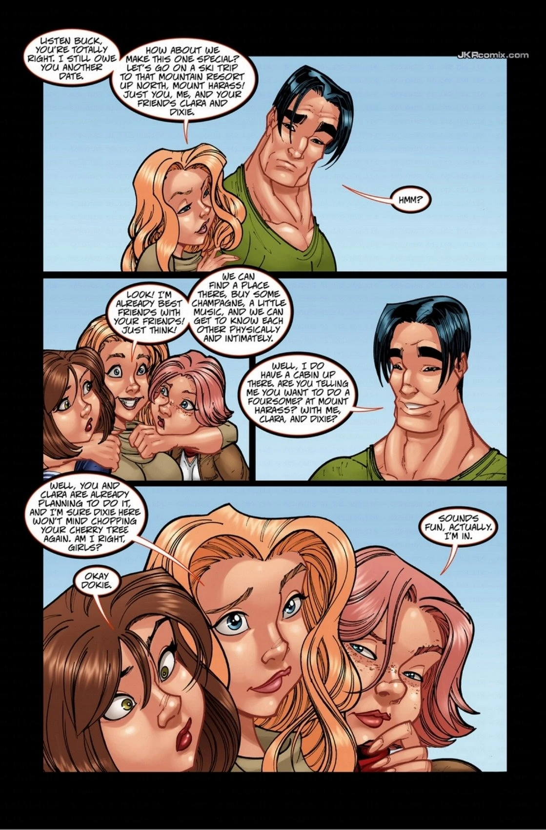 Mount Harass First Date Part 2 porn comic picture 15