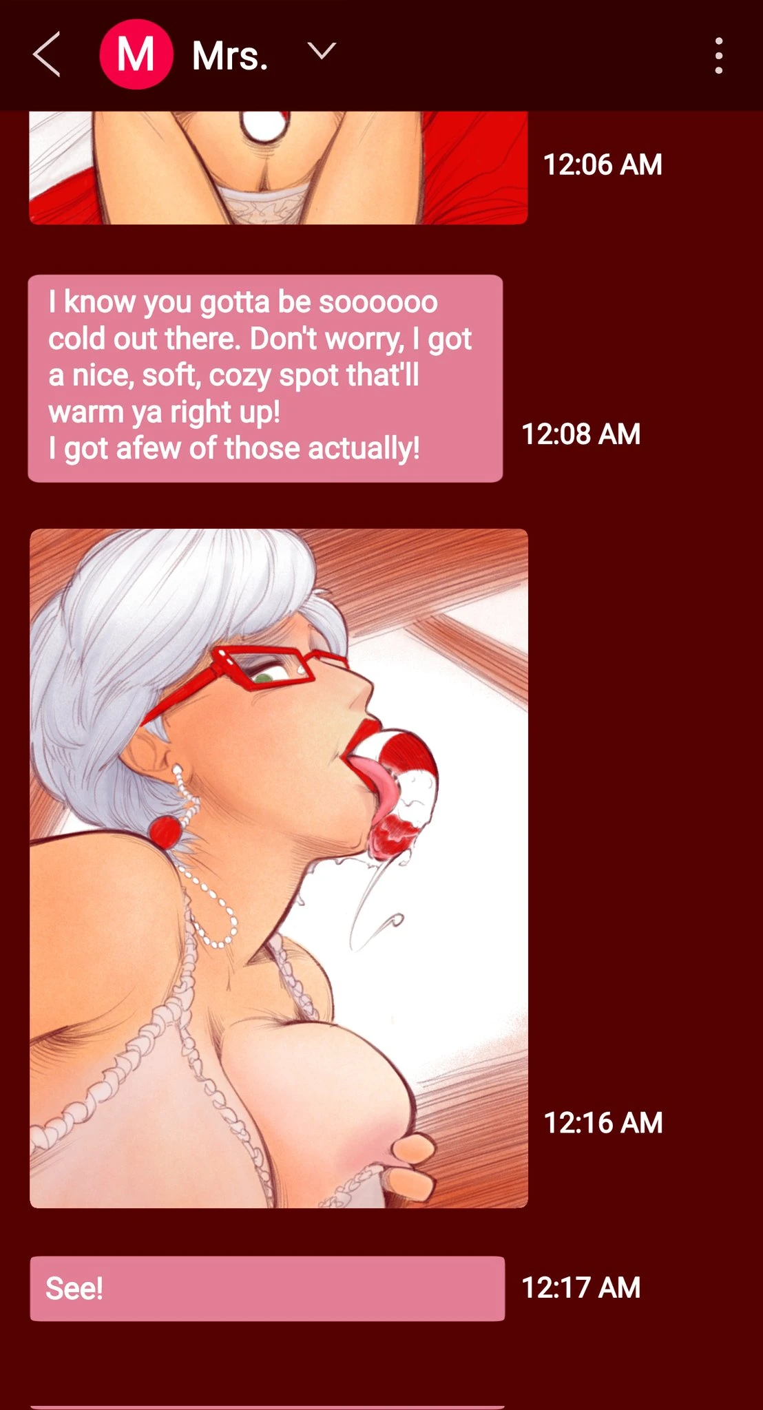 Mrs. Claus' Midnight Messages porn comic picture 3