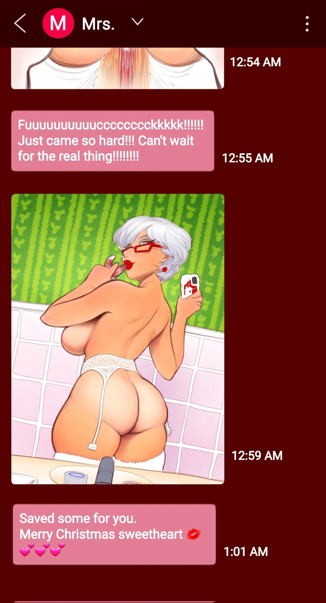 Mrs. Claus' Midnight Messages porn comic picture 9