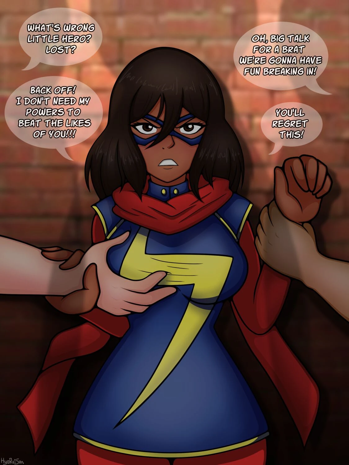 Ms Marvel's Defeat porn comic picture 1