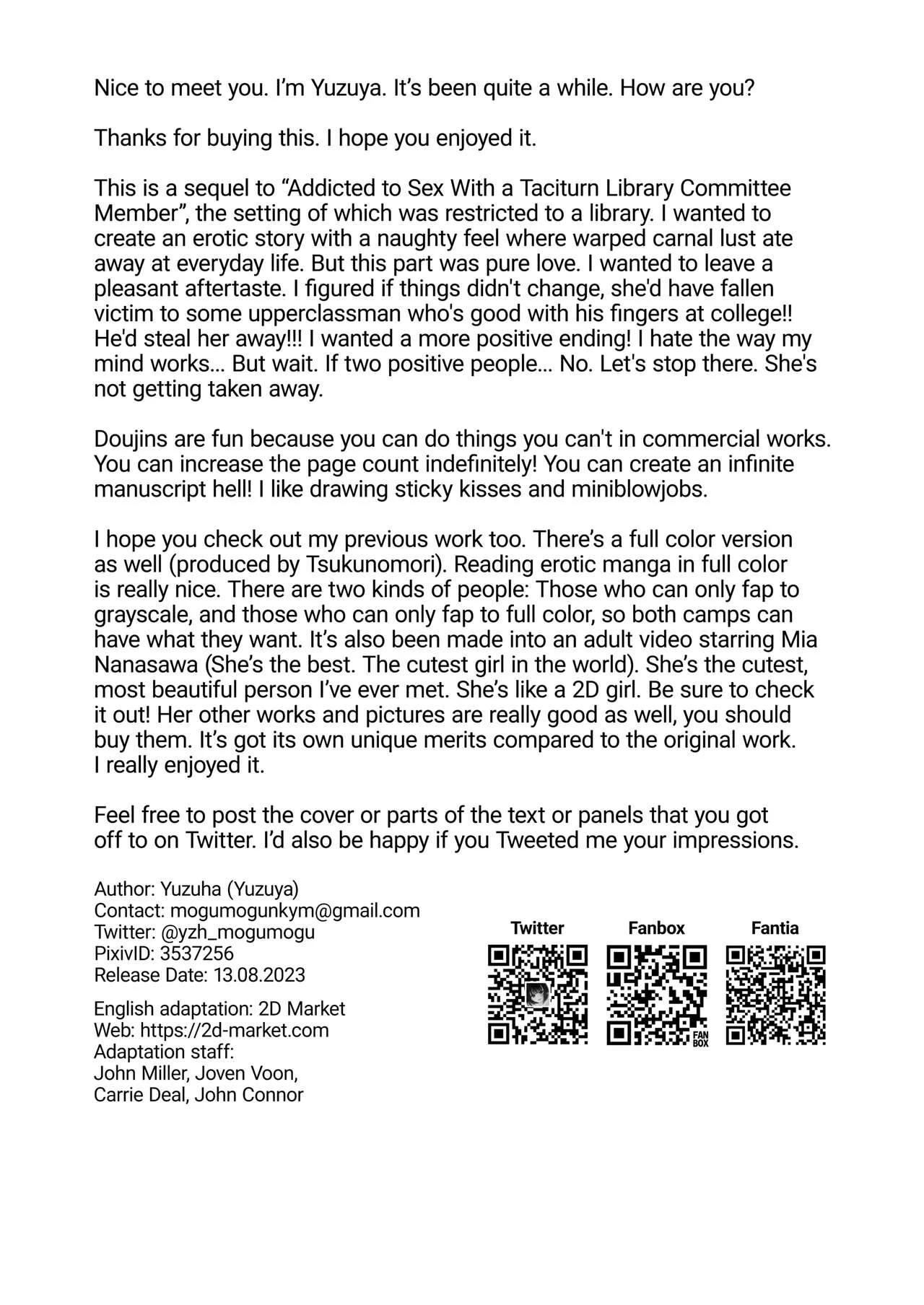 Mukuchi na Tosho Iin to Sex Zuke. | Addicted to Sex With a Taciturn Library Committee Member: summer vacation porn comic picture 67