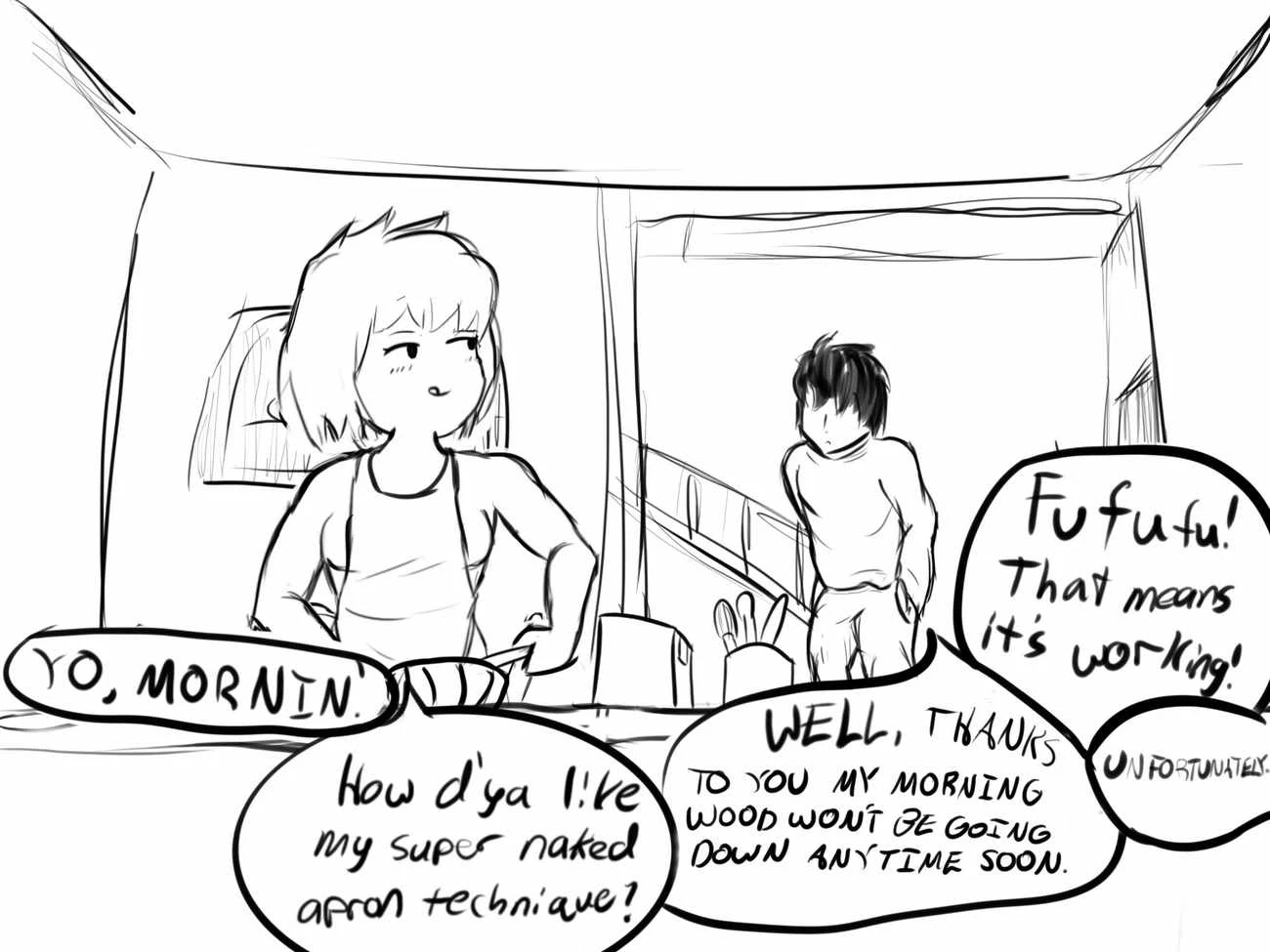 My Dearest Friend with Benefits Day 2: Breakfast porn comic picture 14