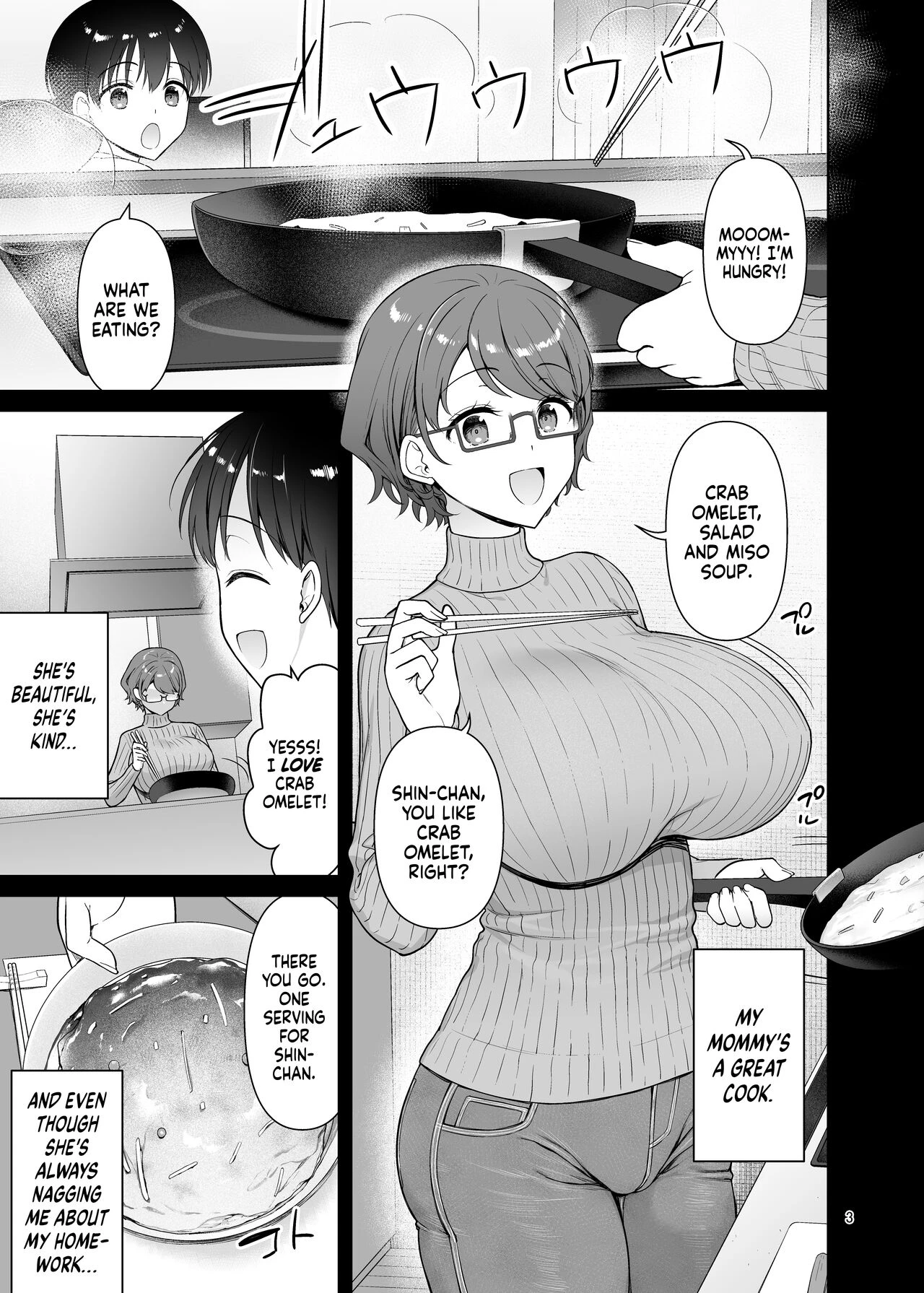 My Mom Turns Into a Slut for My Little Brother, and Him Alone | Boku no Mama wa Otouto no Mae de dake Dosukebe ni Naru porn comic picture 3