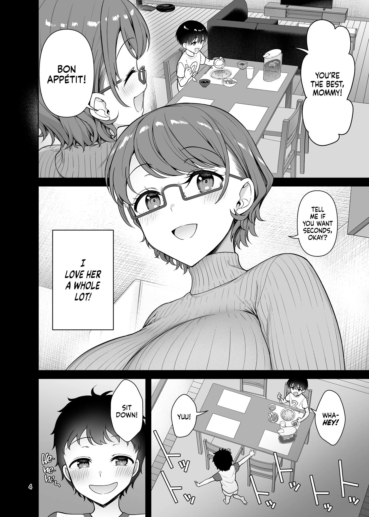 My Mom Turns Into a Slut for My Little Brother, and Him Alone | Boku no Mama wa Otouto no Mae de dake Dosukebe ni Naru porn comic picture 4