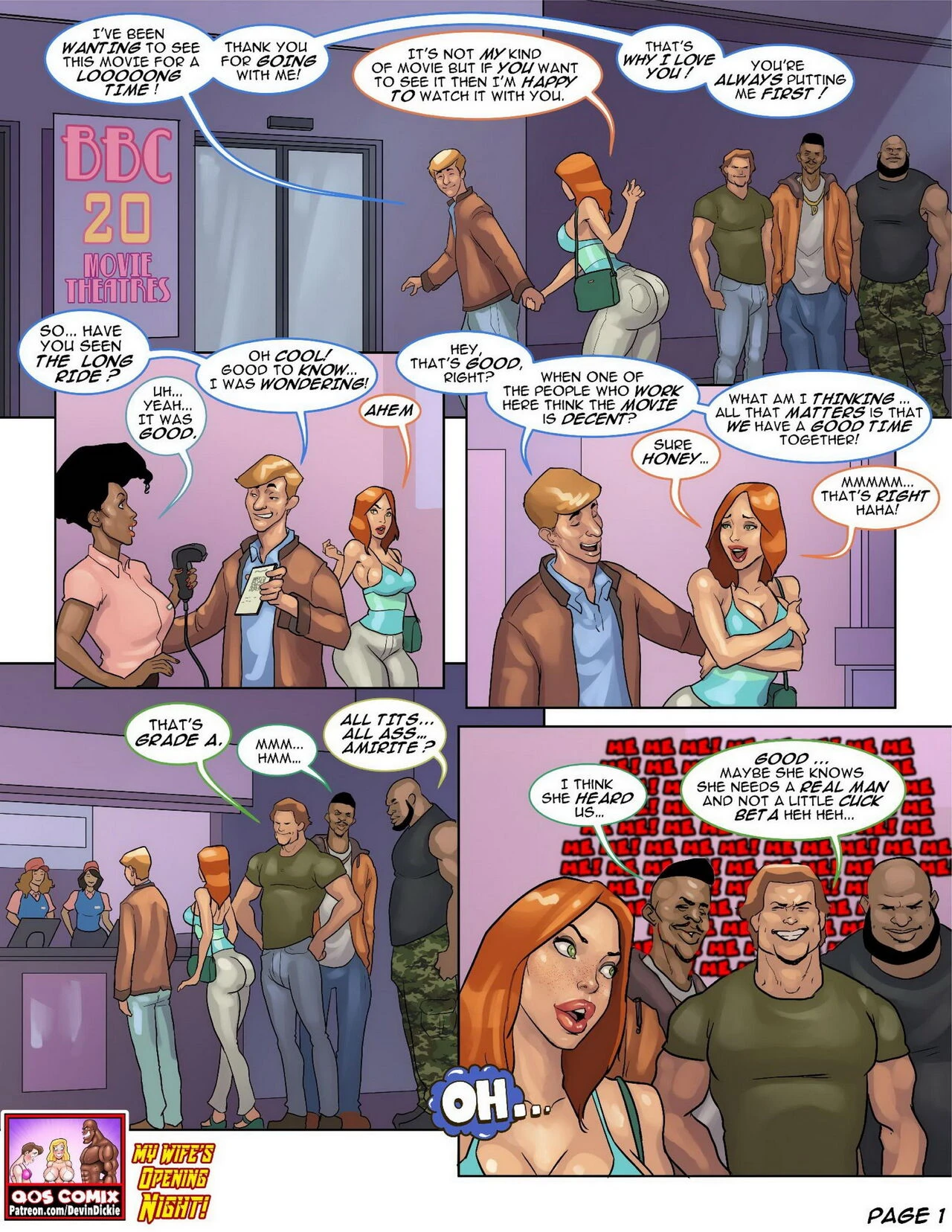 My Wife's Opening Night porn comic picture 2